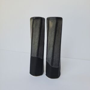 Handmade Artisan Salt & Pepper Shakers, Black Glaze Stoneware
